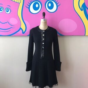 Calvin Klein Collection Black Wool Dress NWT